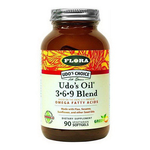 Flora Omega Fatty Acids Udos Choice Oil 3 6 9 Blend Capsules, 90 Ea